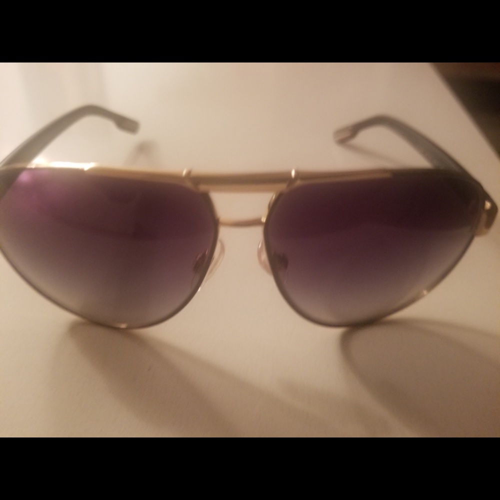 Dolce & Gabbana Matte Black Gold Trim 61 mm